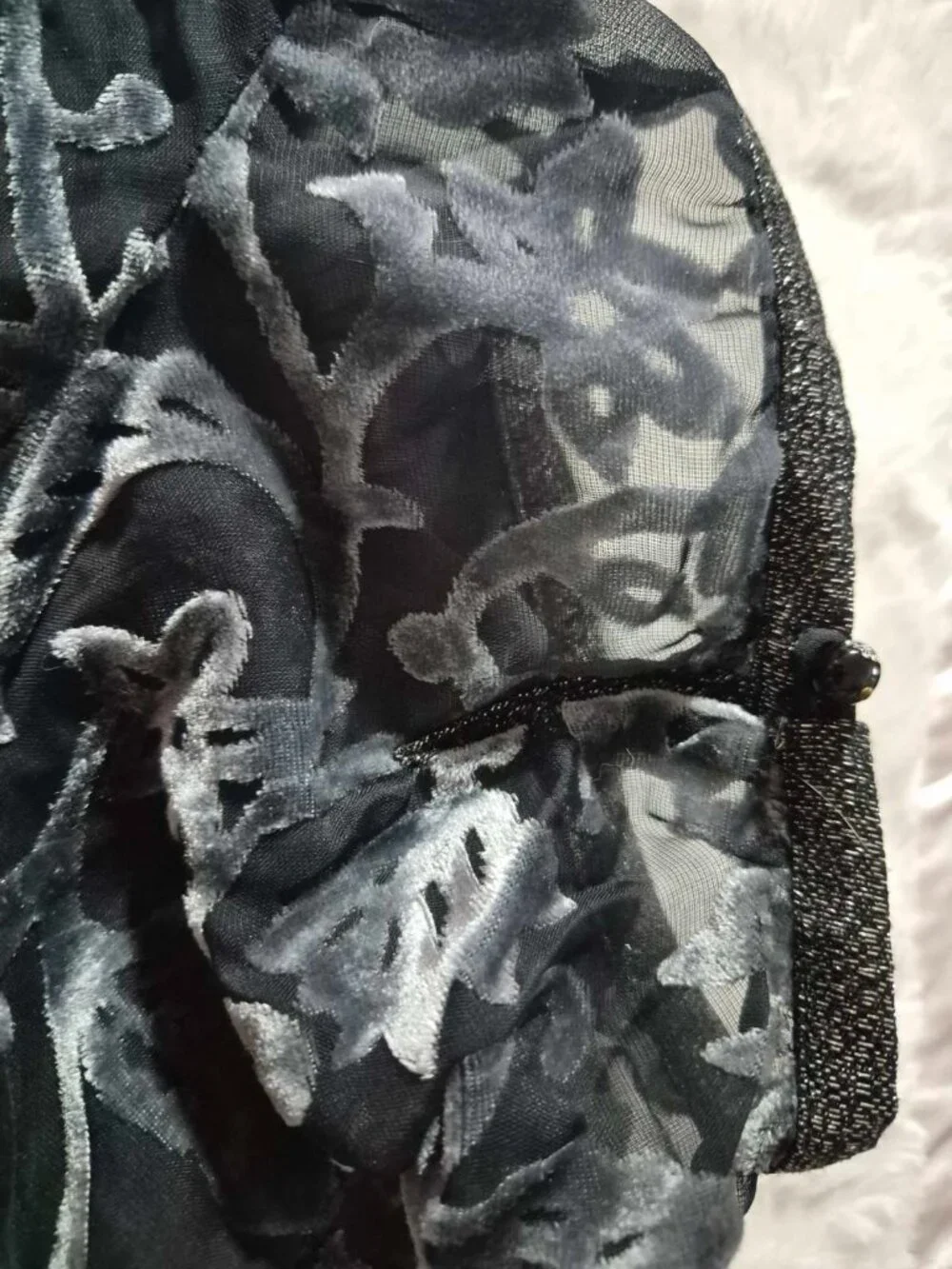 Black/silver translucent blouse - Picture 7 of 10